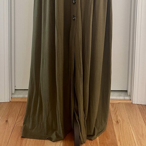 Venus Olive Green Maxi Dress - Picture 3 of 9